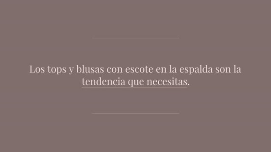 10 tops con la espalda al aire para lucir el escote más sexy del verano