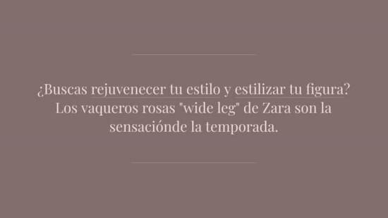 Los Vaqueros Rosas De Zara Que Te Hacen