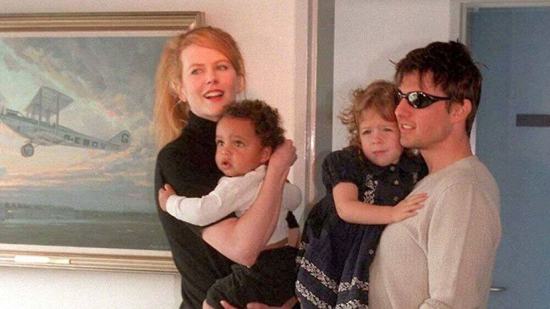 Tom y Nicole junto a sus hijos Isabella y Connor.