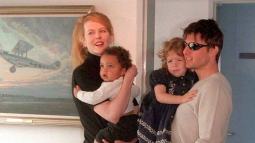 Tom y Nicole junto a sus hijos Isabella y Connor.