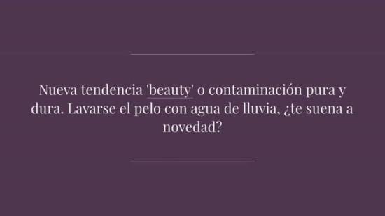 Lavarse El Cabello Con Agua De Lluvia N