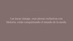 Joyas Vintage La Tendencia En Accesorios