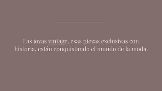 Joyas Vintage La Tendencia En Accesorios