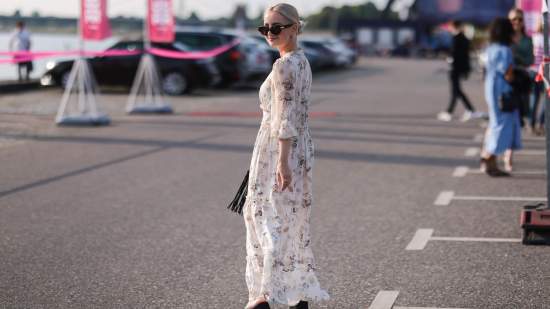 Vestido estampado street style