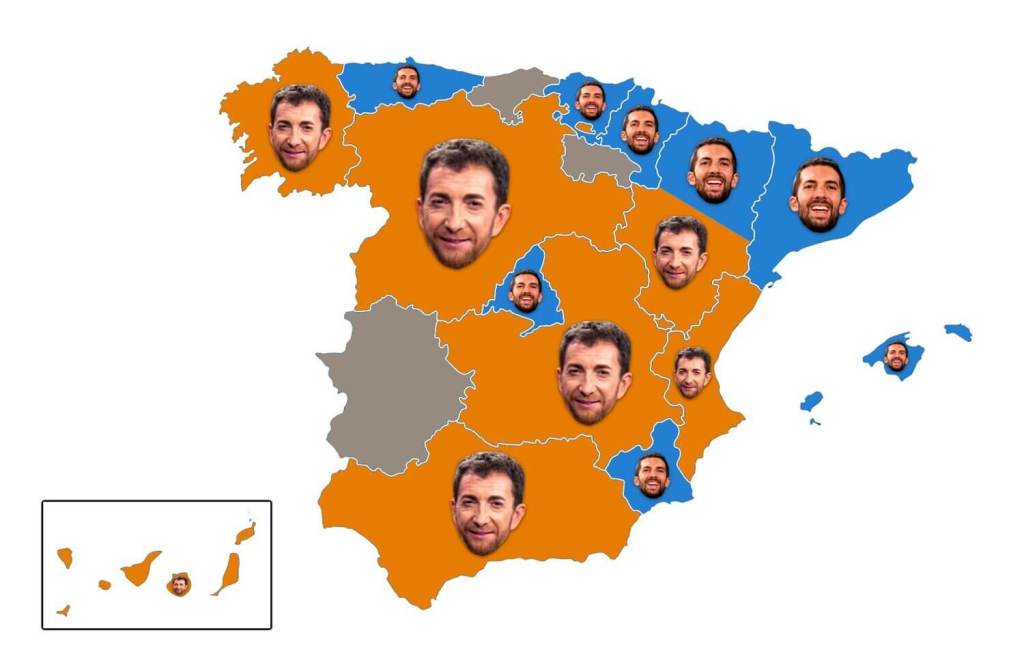 Mapa de la audiencia entre Broncano y Motos del miércoles 18 de septiembre de Formula tv.