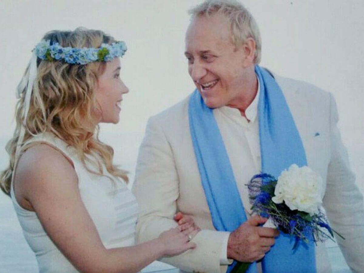 Josep María Mainat y Angela Dobrowolski el día de su boda.