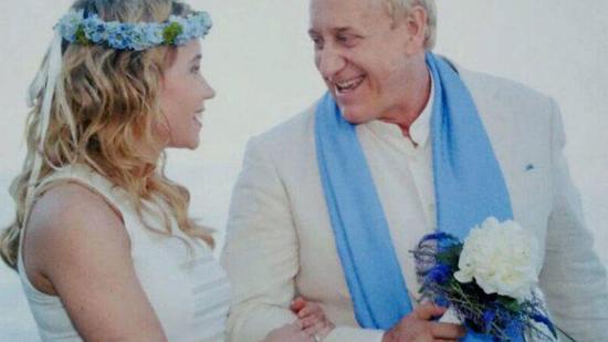 Josep María Mainat y Angela Dobrowolski el día de su boda.