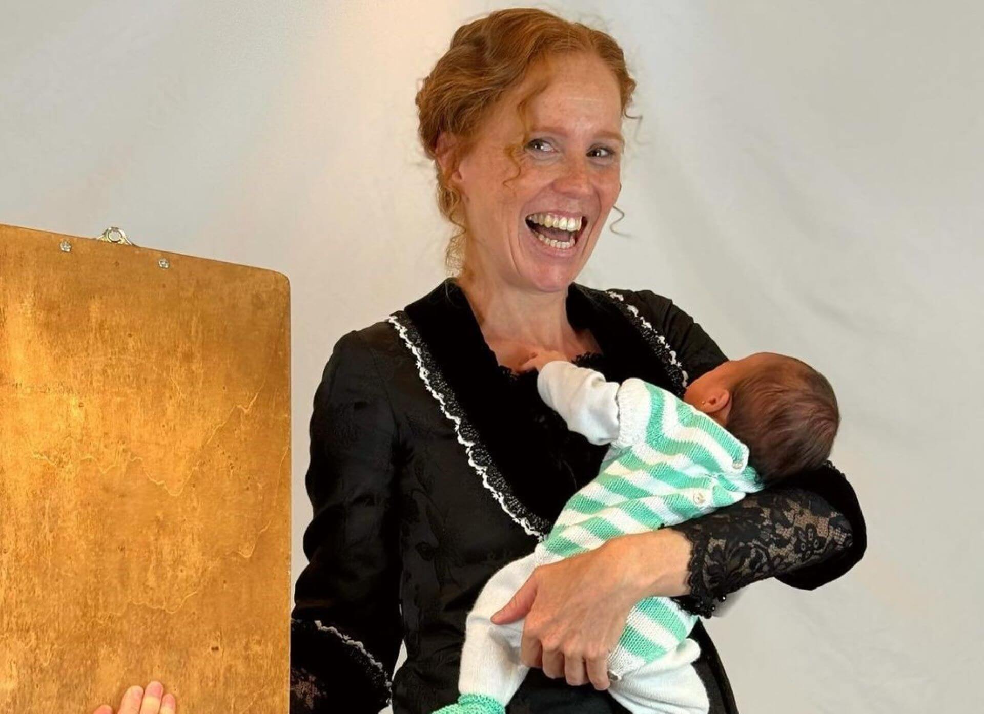 María Castro junto a su hija