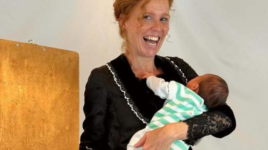 María Castro junto a su hija