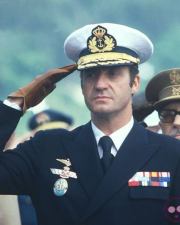 Juan Carlos I en un desfile militar