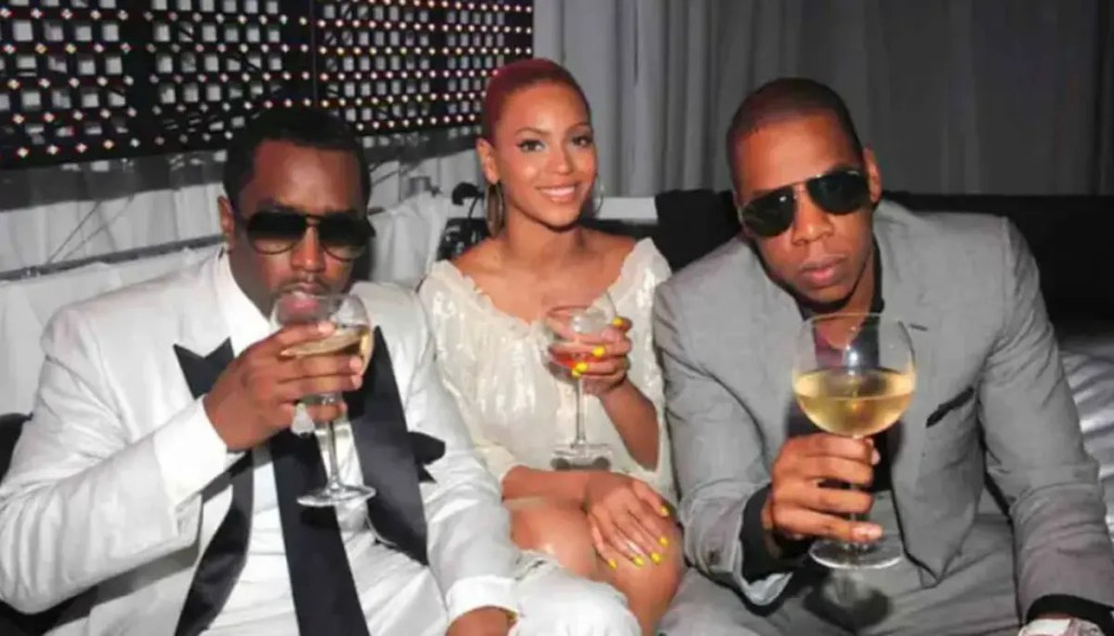 Beyonce y Jay-Z junto a P. 'Diddy' Combs- elfinanciero