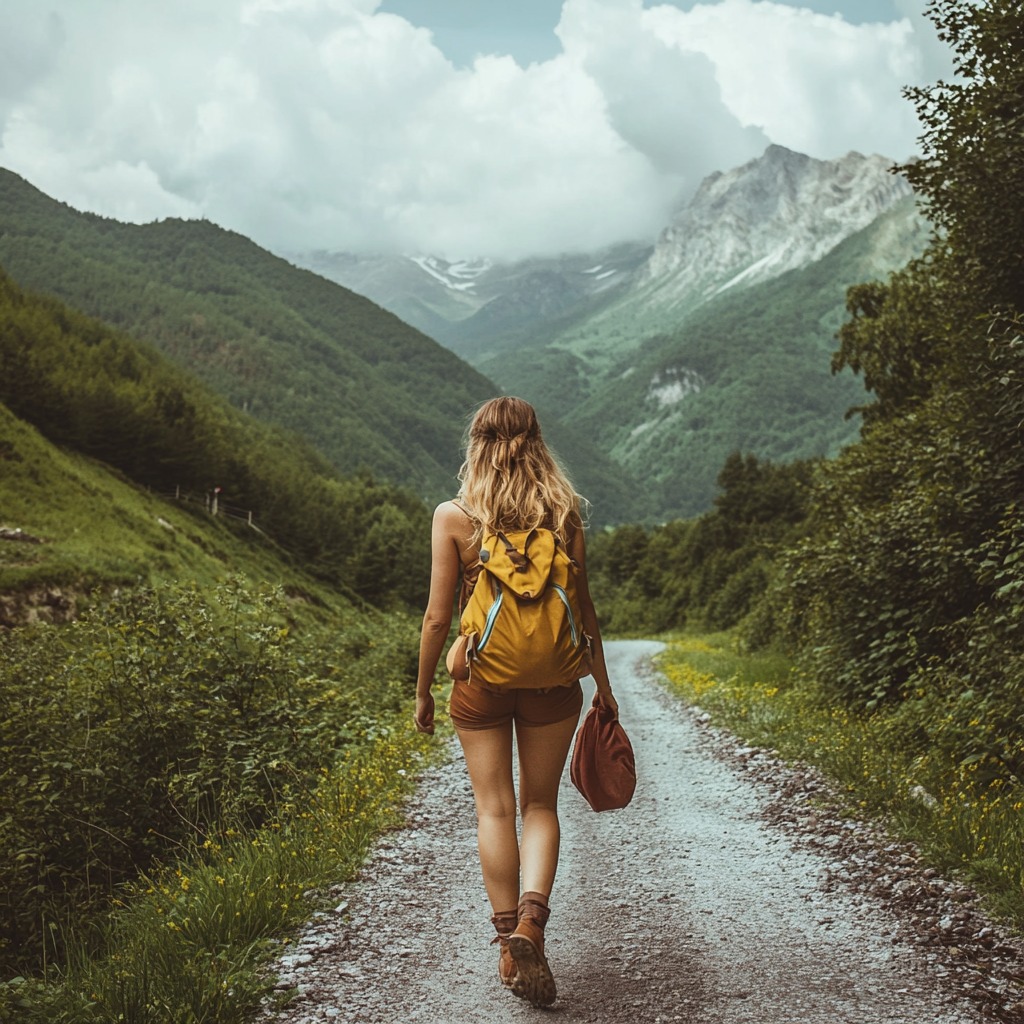 Mujer caminando sola en el campo - Blanca Campos