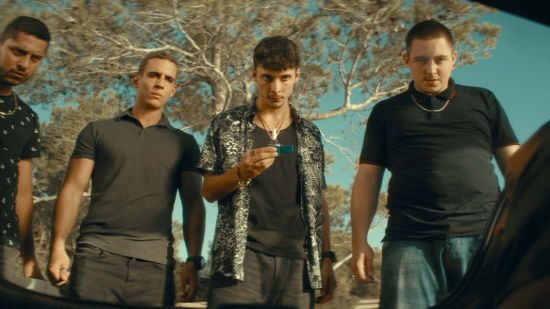 Ayax junto a Miguel Herrán en 'Hasta el cielo'