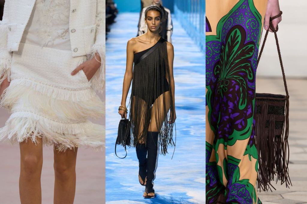 Prendas con flecos en desfiles primavera-verano 2025: Chanel, Dior y Johanna Ortiz - Launchmetrics Spotlight