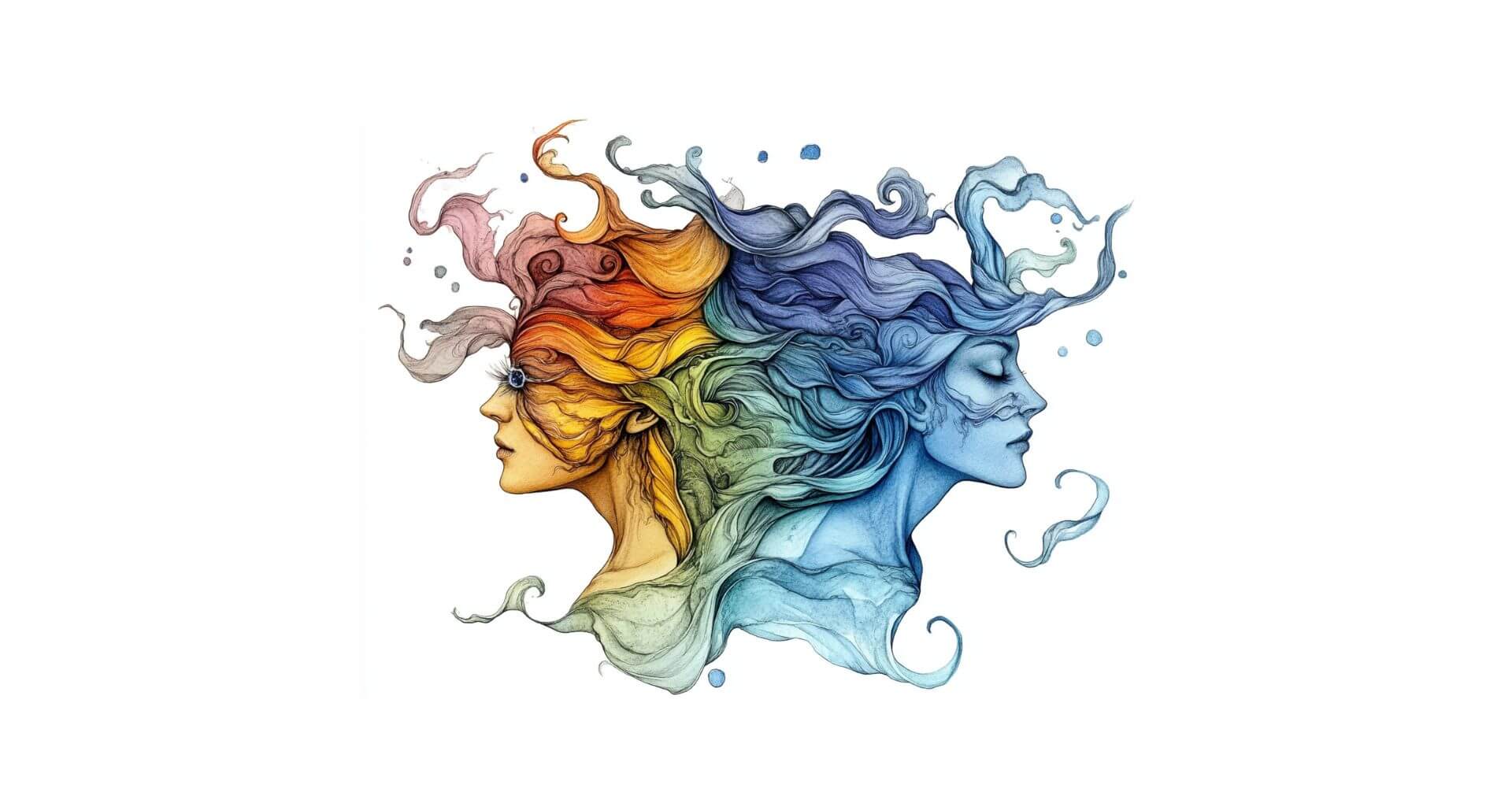 Ilustración inspirada en Géminis - Midjourney