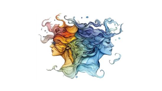 Ilustración inspirada en Géminis - Midjourney