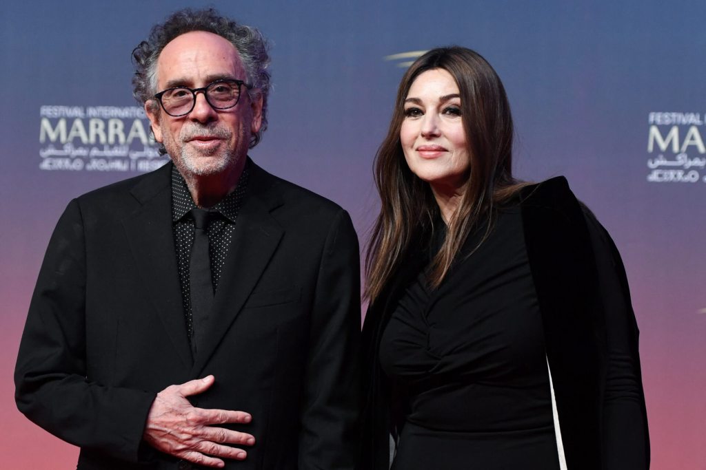 Tim Burton y Monica Bellucci en el Marrakech International Film
