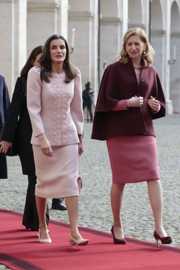 La reina Letizia y Laura Mattarella en el Palacio Quirina, 11 de diciembre de 2024 - GTRES