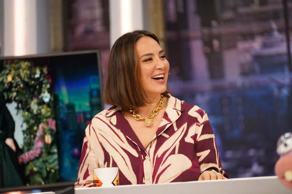 Tamara Falcó con conjunto pijamero en El Hormiguero