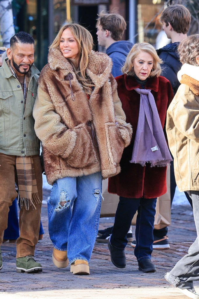 Jennifer López y su madre en Aspen