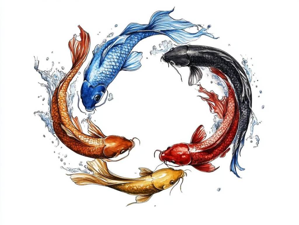 Ilustración inspirada en Piscis - Midjourney