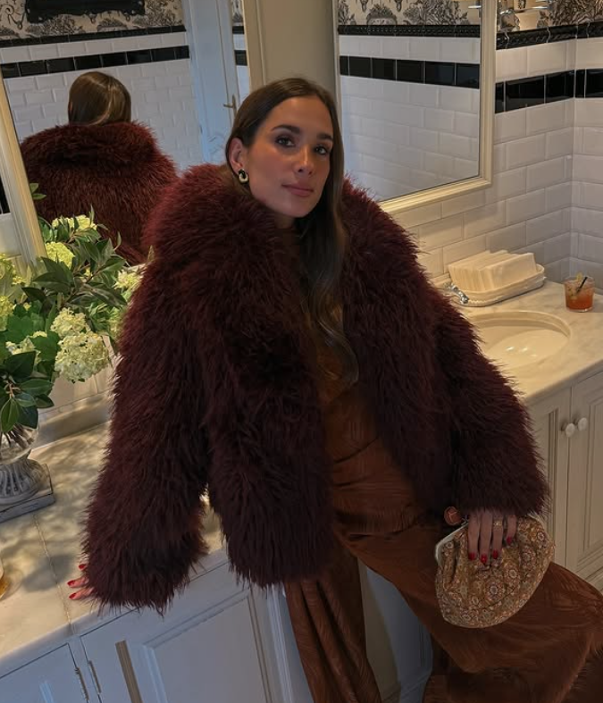 Look abrigo de pelo Madrid - Imagen: Instagram María Pombo