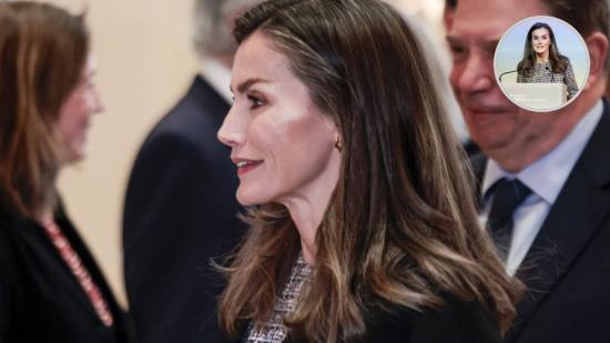 reina-letizia-look-vestido-tweed-zapatos-comodos