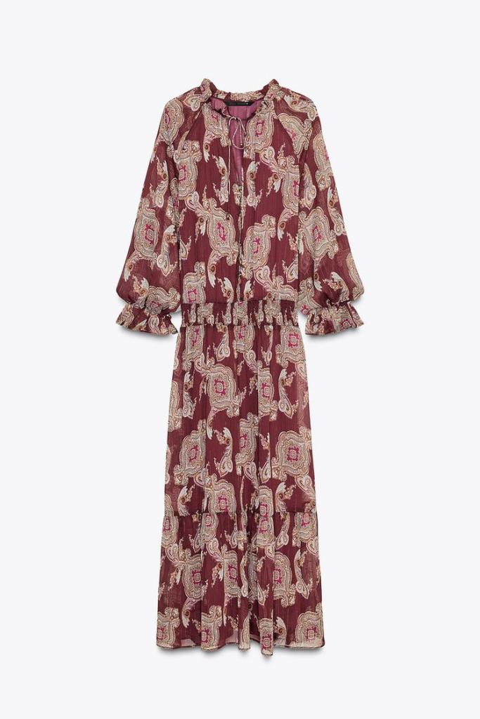 Vestido estampado de Zara