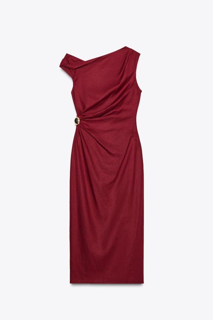 Vestido asimétrico de Zara