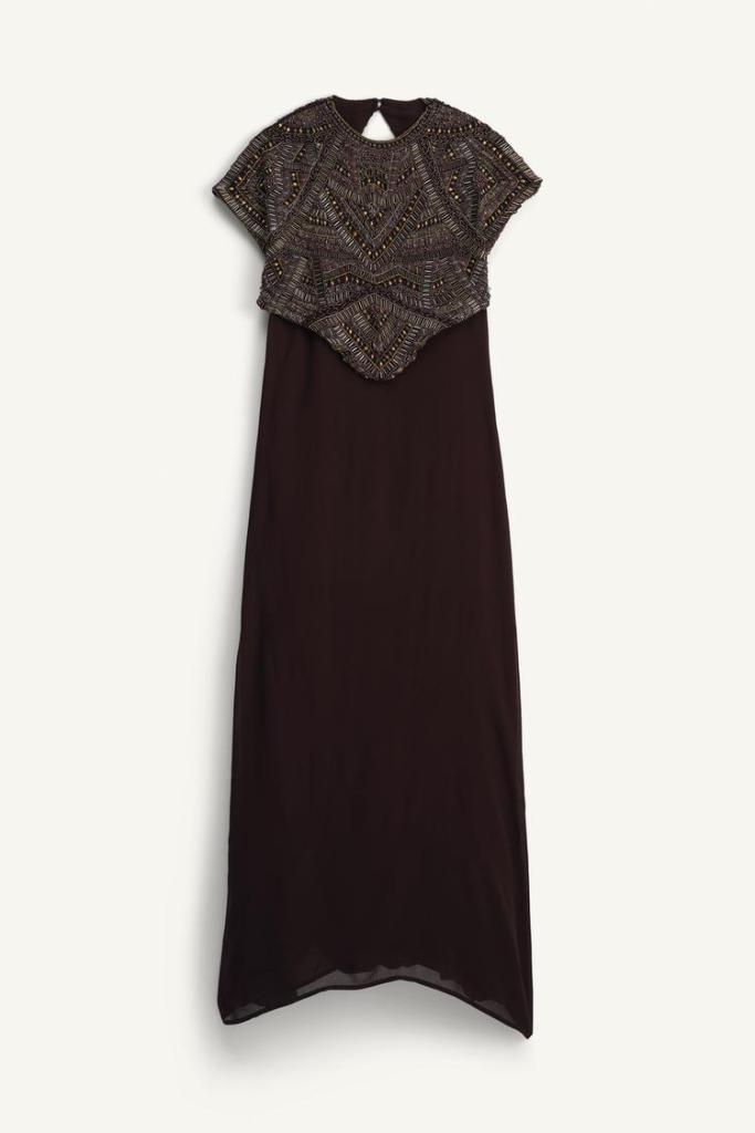 Vestido bordado de Zara