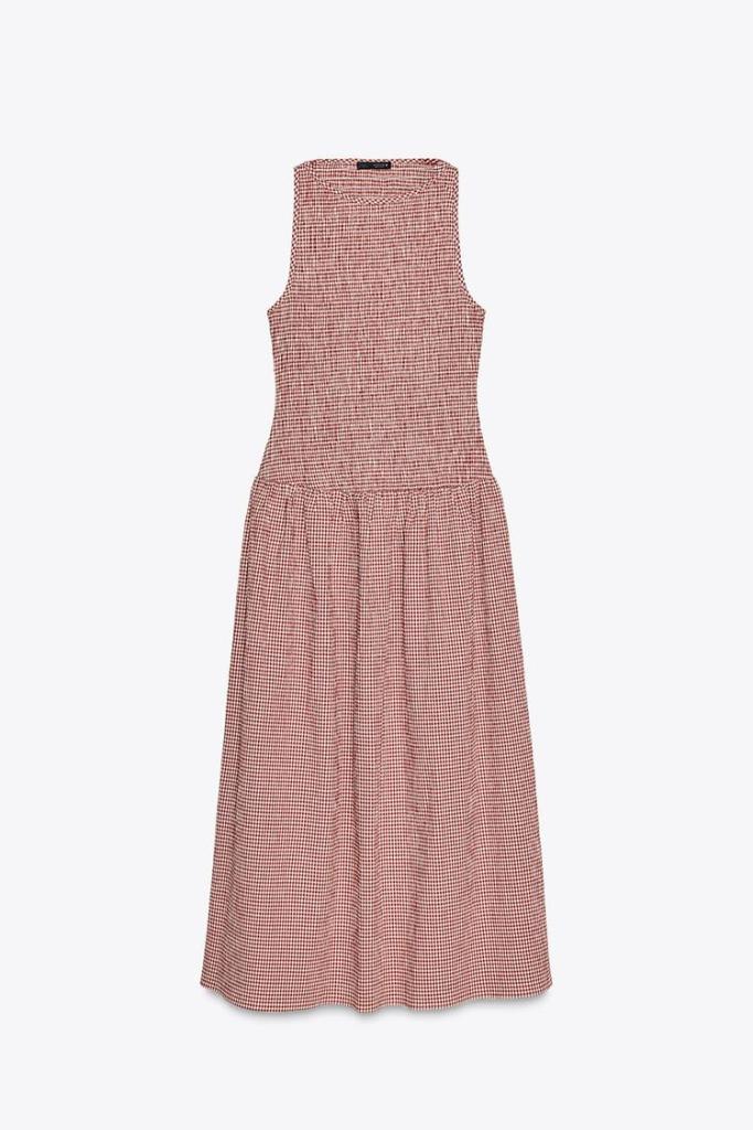 Vestido cuadros de Zara