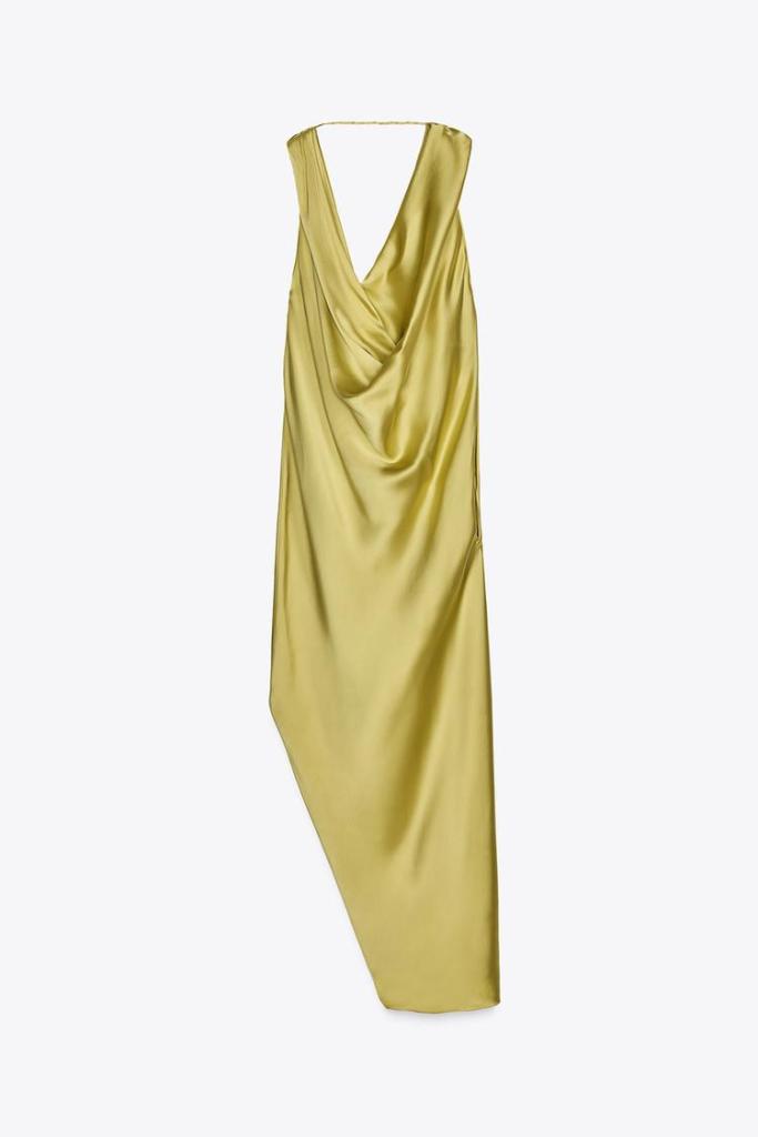 Vestido satinado de Zara