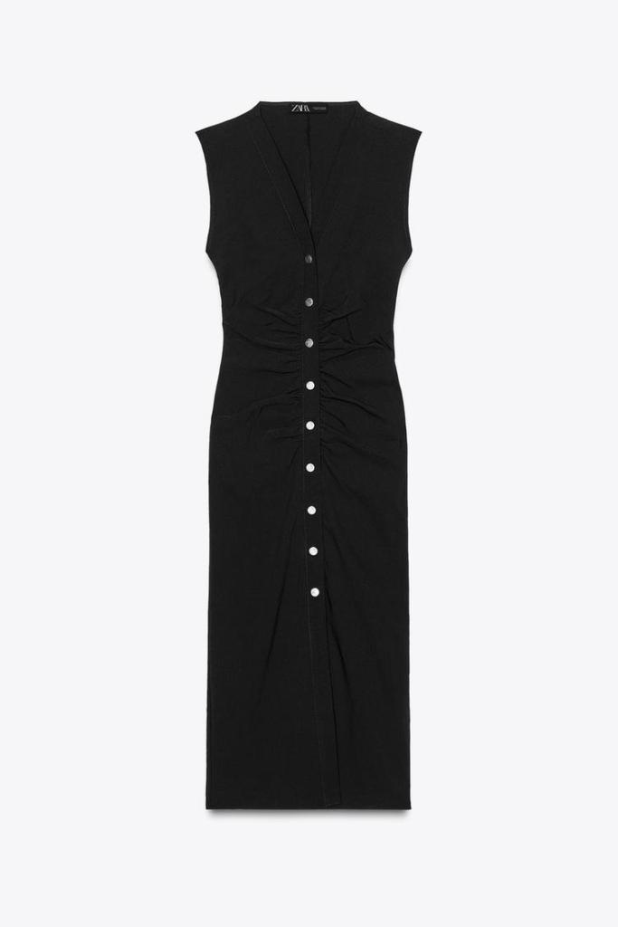 Vestido drapeado de Zara