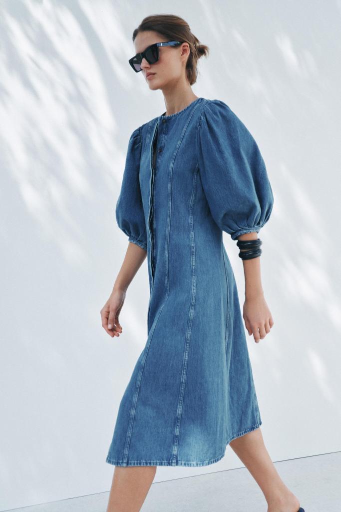 Vestido denim de Zara