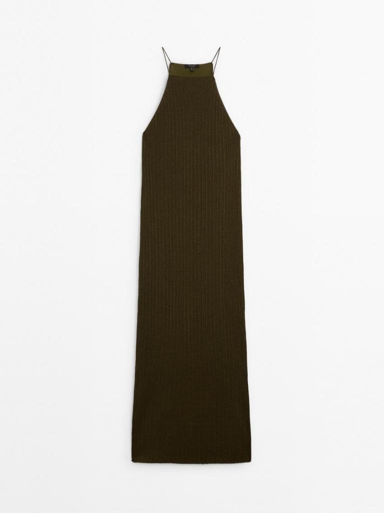 Vestido canalé de Massimo Dutti