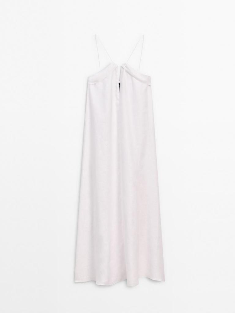 Vestido lino de Massimo Dutti