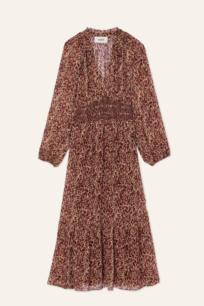 Vestido estampado de ba&sh