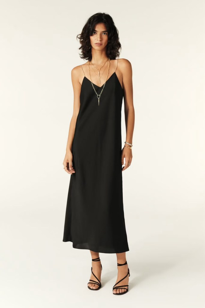 Vestido satinado de ba&sh