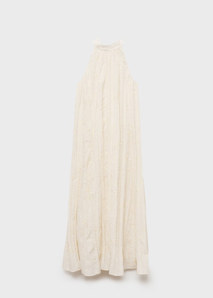 Vestido plisado de Mango