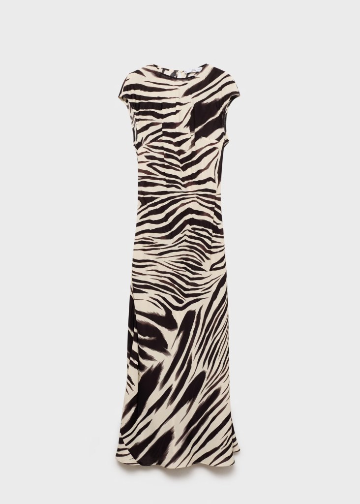 Vestido cebra de Mango