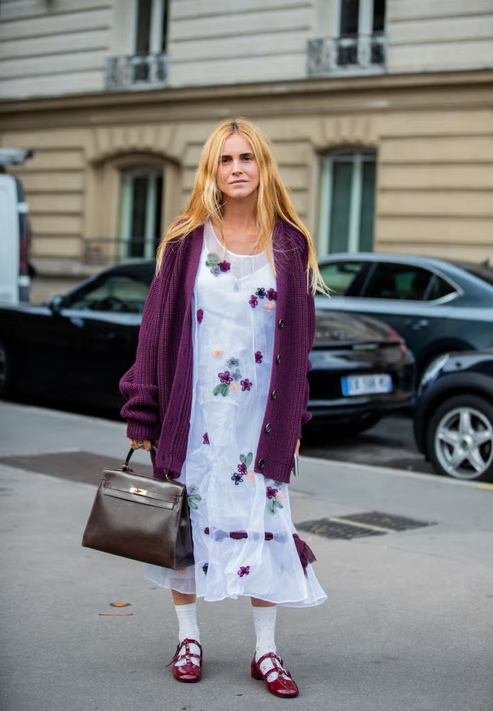 Vestido de flores con cárdigan - Launchmetrics spotlight