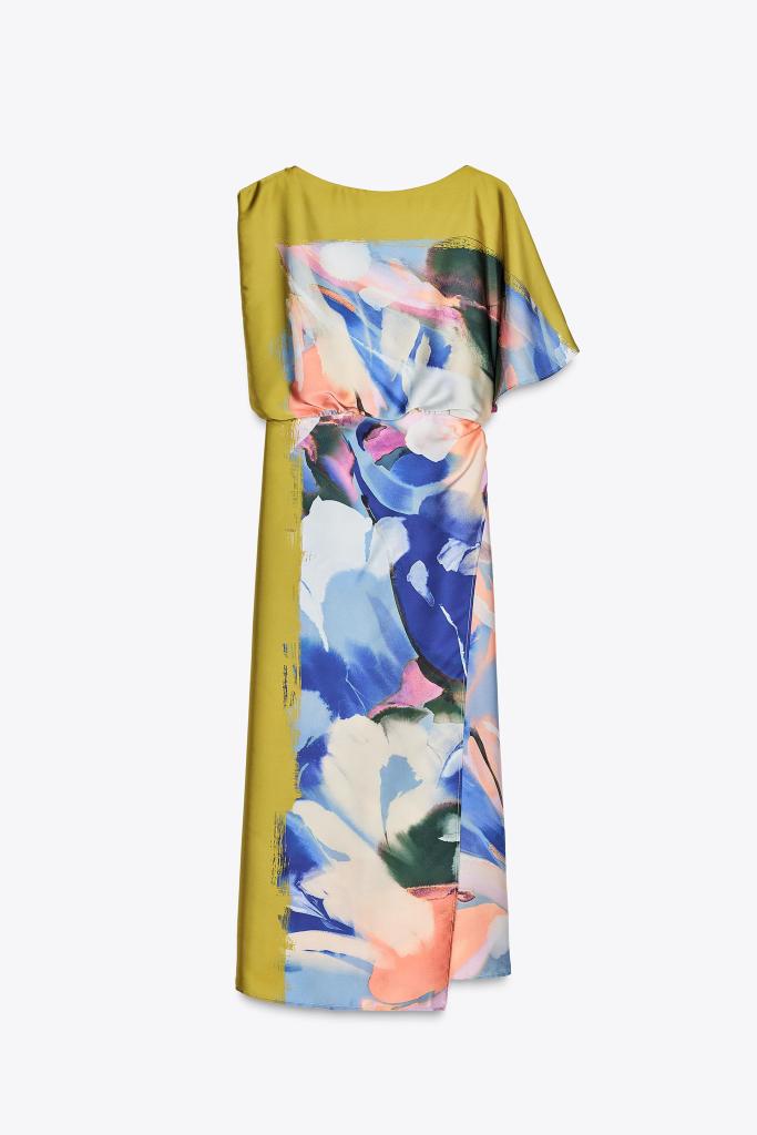 Vestido estampado colores de Zara 