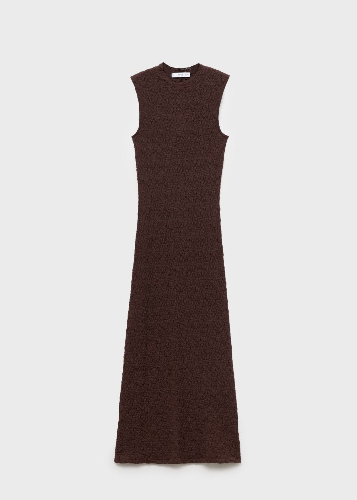 Vestido marrón de Mango