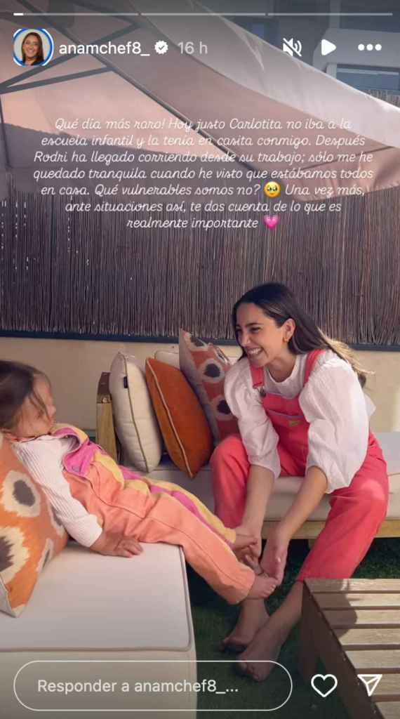 La cocinera Ana Iglesias agradeció tener a su familia en casa durante el apagón