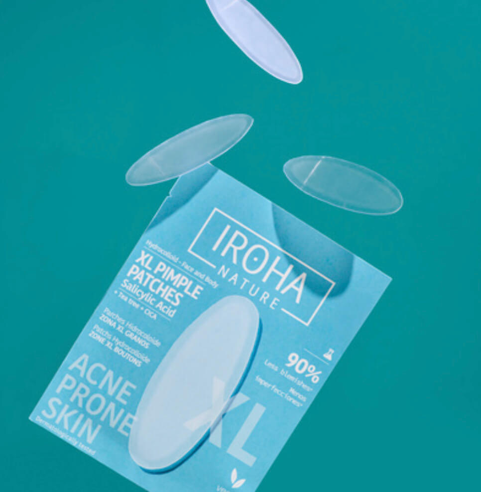 Parches XL de Iroha Nature: solución eficaz y discreta para tratar brotes de acné más extensos - Fuente: Iroha Nature