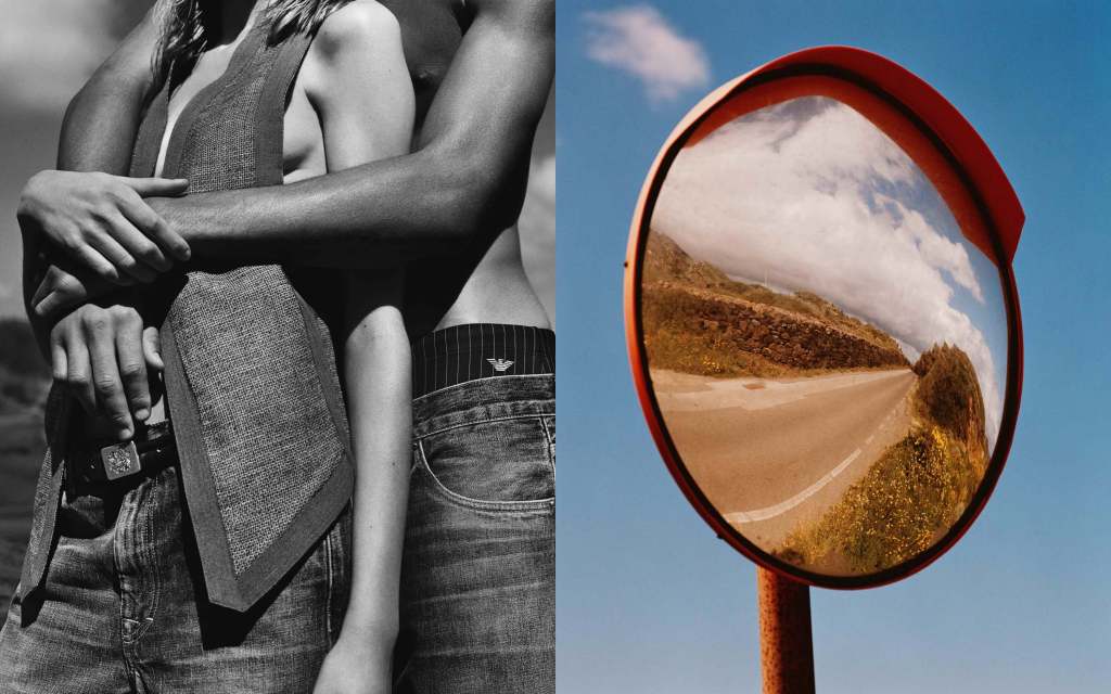 Campaña primavera/verano 2025 de Emporio Armani x Our Legacy Work Shop, fotografiada en la isla de Pantelleria por Alasdair McLellan, que refleja la reinterpretación contemporánea de los archivos vintage con un estilo relajado y sofisticado.