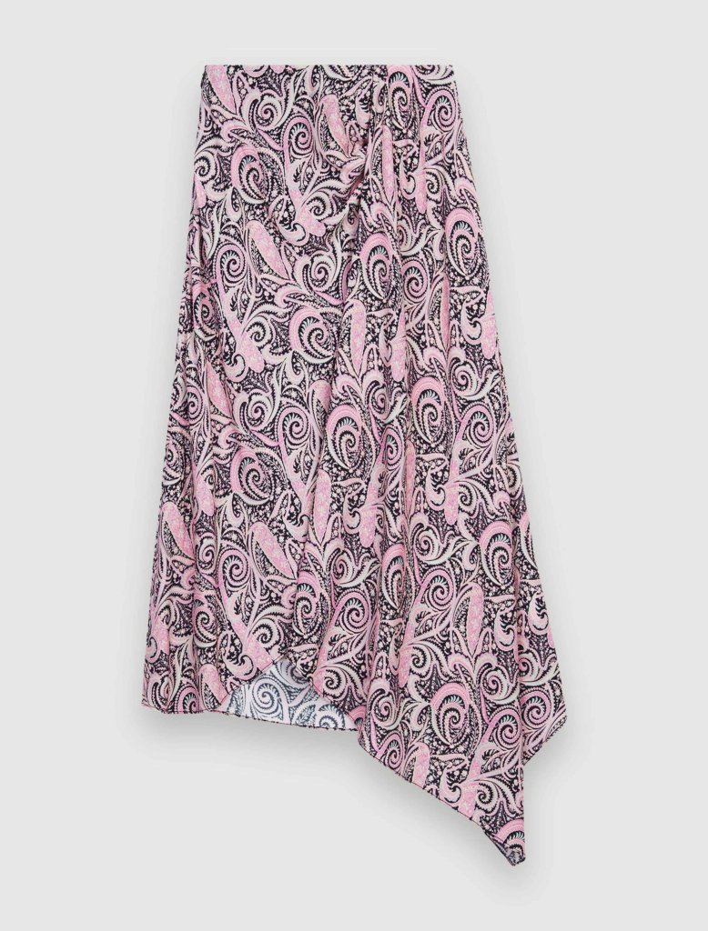 Falda pareo con estampado de cachemira de Maje Paris
