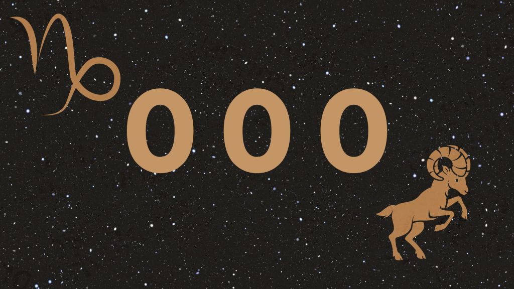 El signo del Zodíaco Capricornio ve el 000 como un recordatorio de los nuevos comienzos