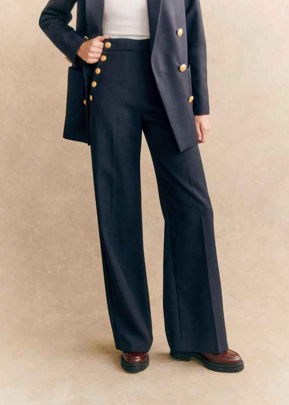 Los pantalones 'Marino' de Sézane de la reina Letizia