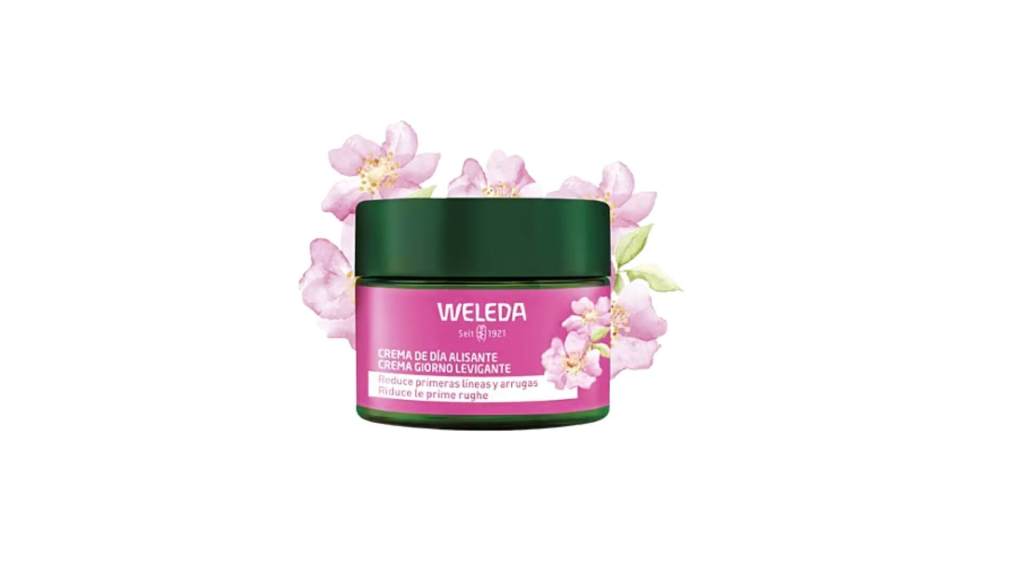 Crema de día alisante de rosa mosqueta y té blanco de Weleda